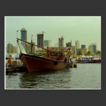 Dhau Harbor, Souk shark, Kuwait city postcards
