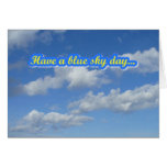 Día #3 del cielo azul tarjetas