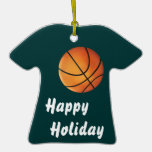 ¡Día de fiesta feliz! - Ornamento del baloncesto d Ornamento De Reyes Magos
