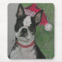 Día de fiesta Mousepad del navidad de Boston Terri Tapete De Ratones