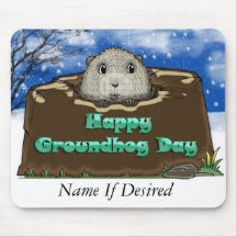 Día de la marmota Mousepad Mousemat Groundhog Alfombrillas De Ratones