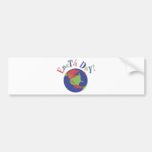 Día de la Tierra Etiqueta De Parachoque