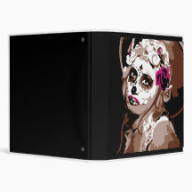 dia de los muertos 3 ring binders