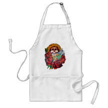 dia de los muertos apron