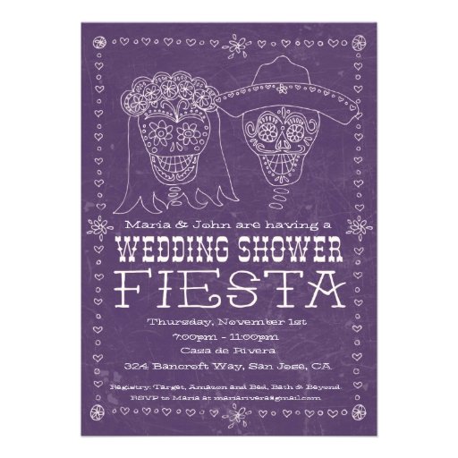 Dia de los Muertos Bridal Shower Invitation