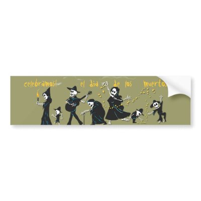 Dia De Los Muertos - Bumper Sticker by LoveandBones