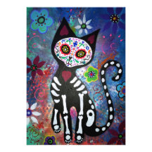 DIA DE LOS MUERTOS CAT INVITATIONS