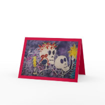 Dia de los Muertos Christmas Poins... - Customized cards