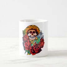 dia de los muertos coffee mugs