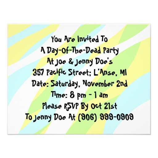 Dia de Los Muertos Day Of The Dead Invitations