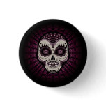 Dia de los Muertos decorative spiderweb skull Pin Dia de los Muertos decorative spiderweb skull Pin