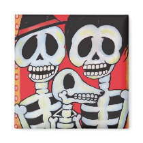 Dia de los Muertos Family Portrait magnets
