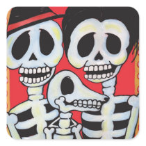 Dia de los Muertos Family Portrait stickers