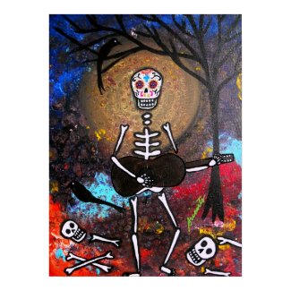 DIA DE LOS MUERTOS GITARERO POSTERS print