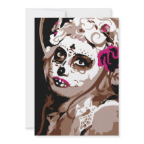 dia de los muertos custom invitation