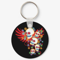 Dia de los Muertos keychains by TheSkullster Dia de los Muertos keychains