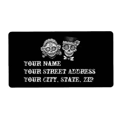 Dia de los Muertos Large Address Labels