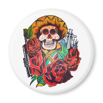dia de los muertos fridge magnet