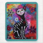 Dia de los Muertos Meow Cat by Prisarts Mousepad