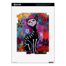 Dia de los Muertos Meow Cat by Prisarts iPad 3 Skin