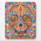 standard_mousepad - This funky mousepad features an intensely detailed psychedelic skull celebrating Mexico's Dia de los Muertos, or Day of the Dead.  The design for this mousepad is based on the artwork of Thaneeya McArdle.  You can view more of Thaneeya's artwork at www.thaneeya.com.