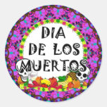 Dia De Los Muertos Round Stickers
