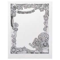 Dia De Los Muertos Skeleton Frame - Letterhead Template