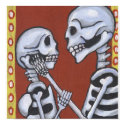 Dia de los Muertos Skeletons in Love Canvas Print by natashablue Dia de los Muertos Skeletons in Love Canvas Print