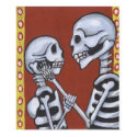 dia de los muertos skeletons in love print print