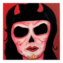 Dia de los Muertos Skeletons Satan Print posters