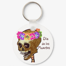 Dia de los Muertos skull keychains by Rebecca_Reeder Dia de los Muertos skull keychains