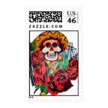 dia de los muertos stamp