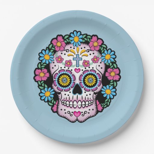 DIA De Los Muertos Paper Plate