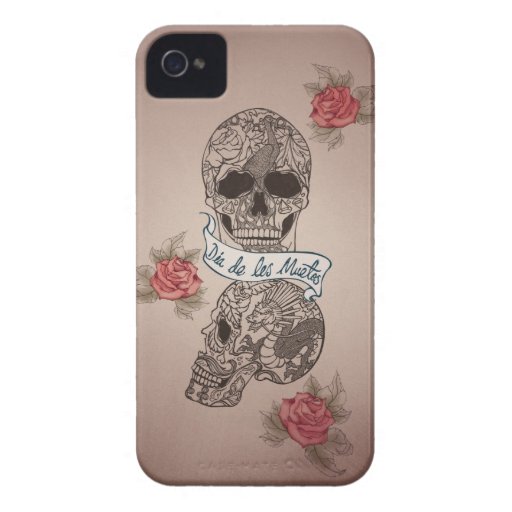 Dia De Los Muertos Sugar Skull iPhone 4 Cases