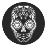 Dia de los Muertos That Girl Skull Black stickers