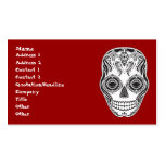 Dia de los Muertos That Girl Skull Business Card Template