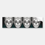 Dia de los Muertos That Girl Skull Diamond Pattern Bumper Sticker