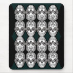 Dia de los Muertos That Girl Skull Diamond Pattern Mouse Pads