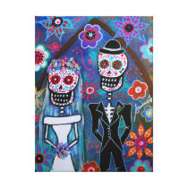 DIA DE LOS MUERTOS WEDDING canvas prints
