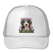 Día de madres - perro rosado de la montaña de Entl Gorras De Camionero