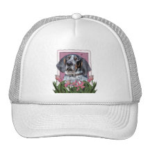 Día de madres - tulipanes rosados - Coonhound de B Gorros