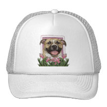 Día de madres - tulipanes rosados - Pitbull Gorros Bordados