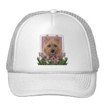 Día de madres - tulipanes rosados - Terrier austra Gorro