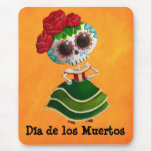 Dia de Muertos Mexican Miss Death Mouse Pad