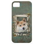 Día de padres - patas de piedra - Shiba Inu iPhone 5 Carcasa