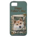 Día de padres - patas de piedra - Shiba Inu iPhone 5 Case-Mate Coberturas