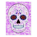 Día del fractal Cráneo-Púrpura y multi muerto del  Postal