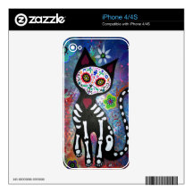 Día del gato muerto por Prisarts Skin Para El iPhone 4S