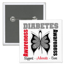 Diabetes Awareness Butterfly Pin