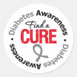 Diabetes Awareness Find A Cure Round Sticker